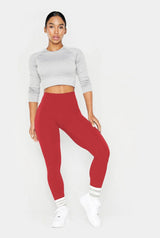 The Tona LiftFit Leggings - Red Coquette - 24" Inseam - Ultra High Waist