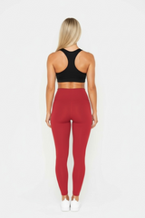 The Tona LiftFit Leggings - Red Coquette - 24" Inseam - Ultra High Waist