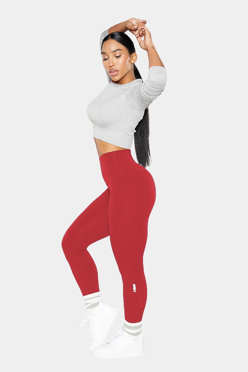 The TONA LiftFit Leggings - Red Coquette - 24" Inseam