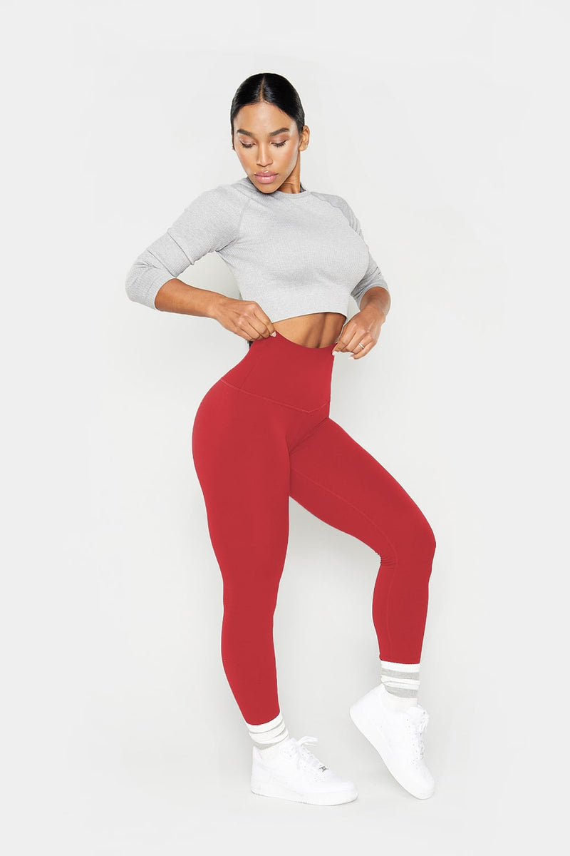 The TONA LiftFit Leggings - Red Coquette - 24" Inseam